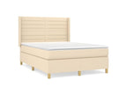 Doucezen bed base with cream mattress 140x190 fabric