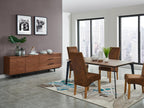 Set of 2 Doucezen chairs - Microfiber with an aged leather look - Light wood legs