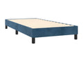Upholstered bed base and mattress, dark blue, 80x200 cm, velvet