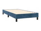 Upholstered bed base and mattress, dark blue, 80x200 cm, velvet