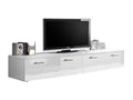 TV unit 200cm COMET Collection - White color - 2 drop-down doors.
