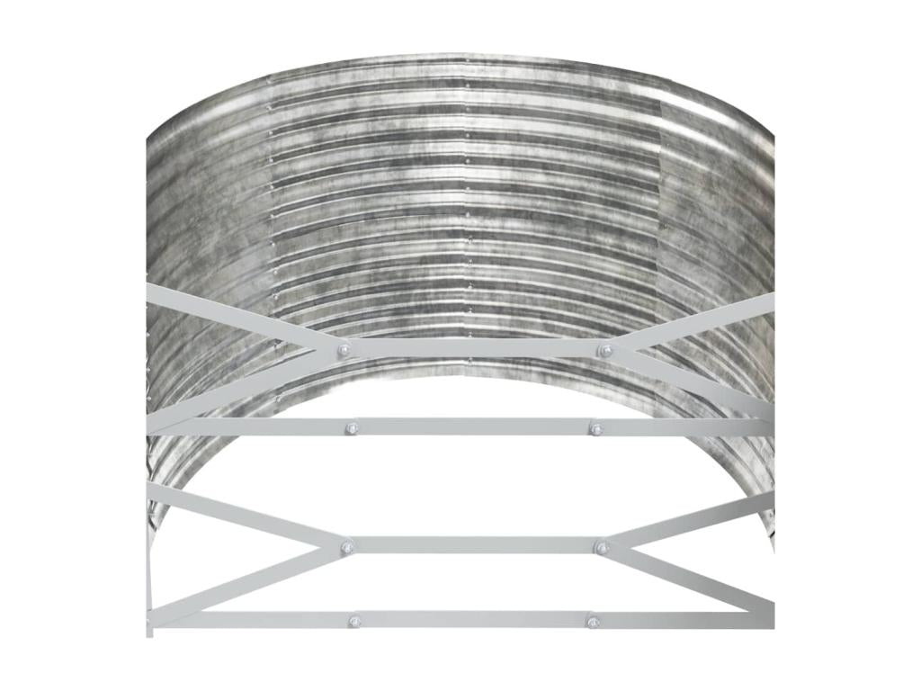 Raised garden bed, powder-coated steel, silver