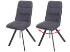 Doucezen-J69 dining chair, set of 2, anthracite