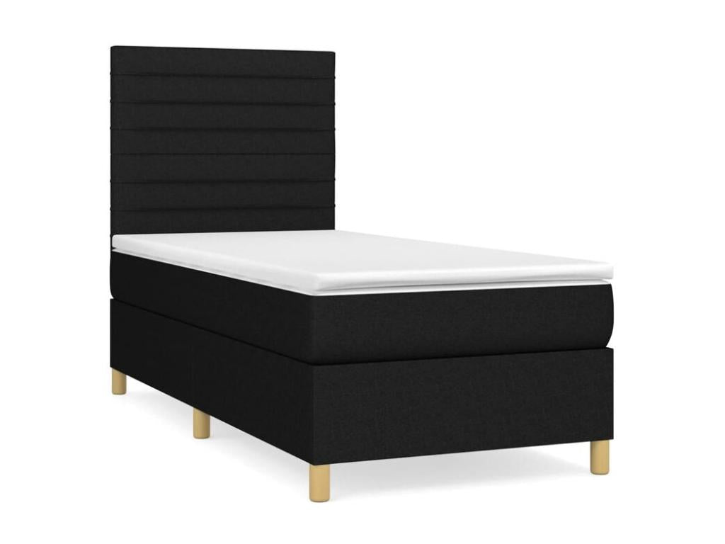 Doucezen bed base with black 90x200 mattress, fabric