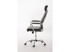 Office chair - Faux leather / Chrome-plated metal - Grey - Doucezen