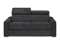 4-seater express convertible sofa in grey corduroy - 160 cm sleeping area - 22 cm memory foam mattress - Doucezen