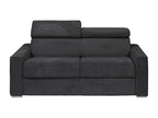 4-seater express convertible sofa in grey corduroy - 160 cm sleeping area - 22 cm memory foam mattress - Doucezen
