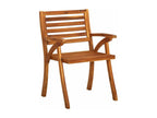 Garden dining chairs with cushions, 3 pieces, Doucezen solid wood