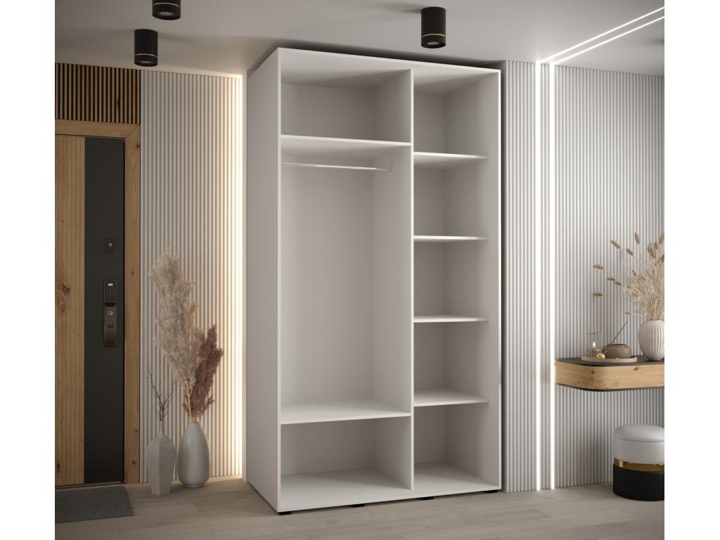 Doucezen 7 Sliding Door Wardrobe 235.2/140/60 2 Doors White/Doucezen/Black