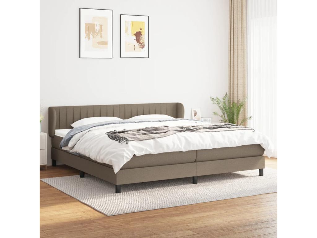 Upholstered bed base with Doucezen mattress 200x200 cm Fabric