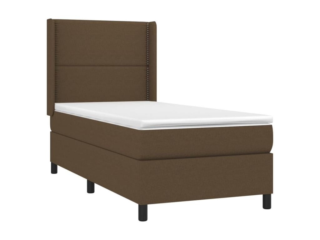 Doucezen bed base with dark brown mattress 90x200