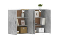 2-piece wall cabinets, concrete grey engineered wood