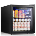1.3cu.ft Beverage Refrigerator Cooler - 48 Can 12 Bottle Mini Fridge Glass Door, Electronic Touch Control