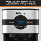 10-Cup Digital Coffee Maker, Black Stainless Steel, Programmable Brewing, Auto Pause & Serve
