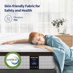 10 Hybrid Memory Foam Mattress - Medium Firm Support with Reinforced Coils for Pressure Relief, CertiPUR-US Certified