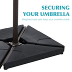 10 ft Steel Crank-lift Cantilever Umbrella With Weighted Base