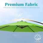 10 ft Steel Crank-lift Cantilever Umbrella With Weighted Base