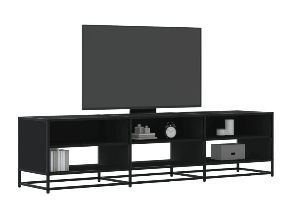 Black TV stand 180x40x46 cm engineered wood