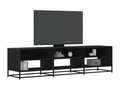Black TV stand 180x40x46 cm engineered wood