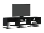 Black TV stand 180x40x46 cm engineered wood