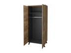 Doucezen 100 Black Wardrobe - Lefkas Oak 191x81x55cm Number of shelves: 1