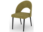 Modern chair in black beech wood and choice of fabric Cekuza-Tissu 27121