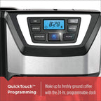 12-Cup Mill and Brew Coffe Maker, CM5000B, 24-Hour Programble, Built-in Grinder, Sneak-A-Cup, Permanent Washable Fitler