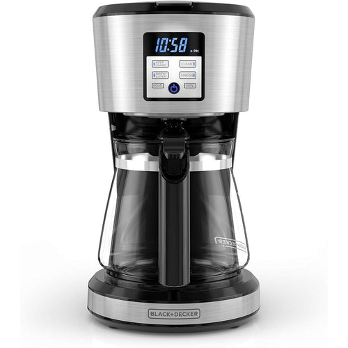 12-Cup Programmable Coffee Maker, Vortex Brew Technology, Black