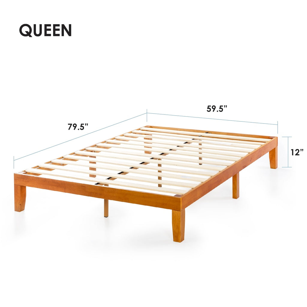 12 Classic Solid Wood Platform Bed Frame