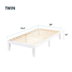 12 Classic Solid Wood Platform Bed Frame