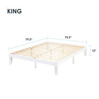12 Classic Solid Wood Platform Bed Frame