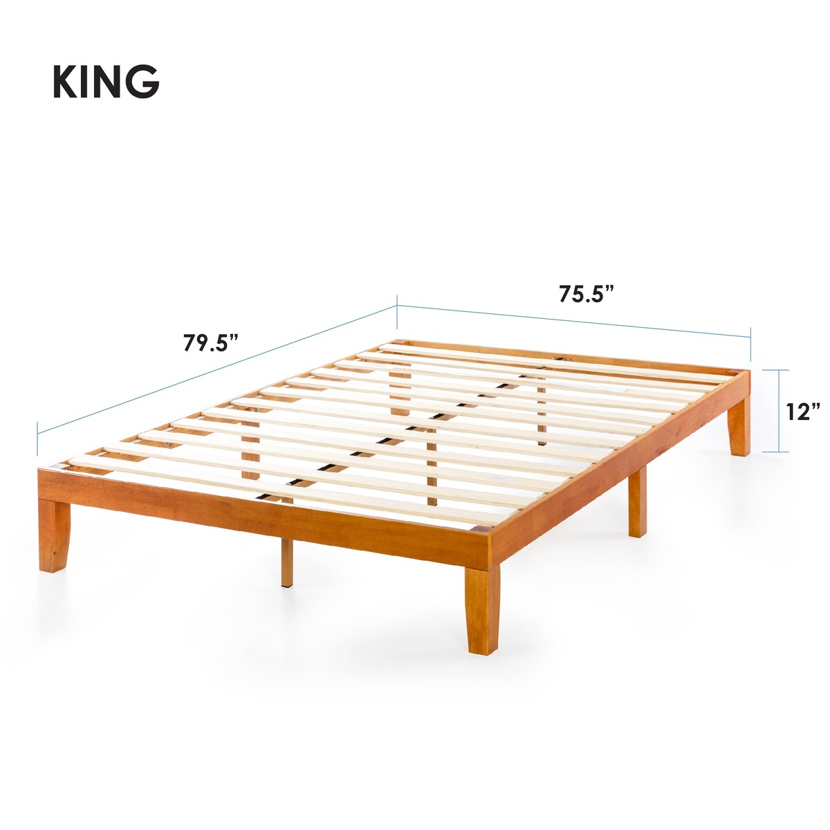 12 Classic Solid Wood Platform Bed Frame