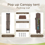 13' x 13' Outdoor Canopy Patio Gazebo Reinforced garden Pop-up Canopy Tentwith Elegant Corner Curtain - 13x13ft