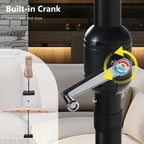 15-foot Rectangular Crank Double-sided Outdoor Market Umbrella Solar LED Lighted Patio Umbrella with Base Included