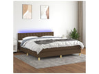 Doucezen bed base with mattress and LED light, dark brown, 160x200