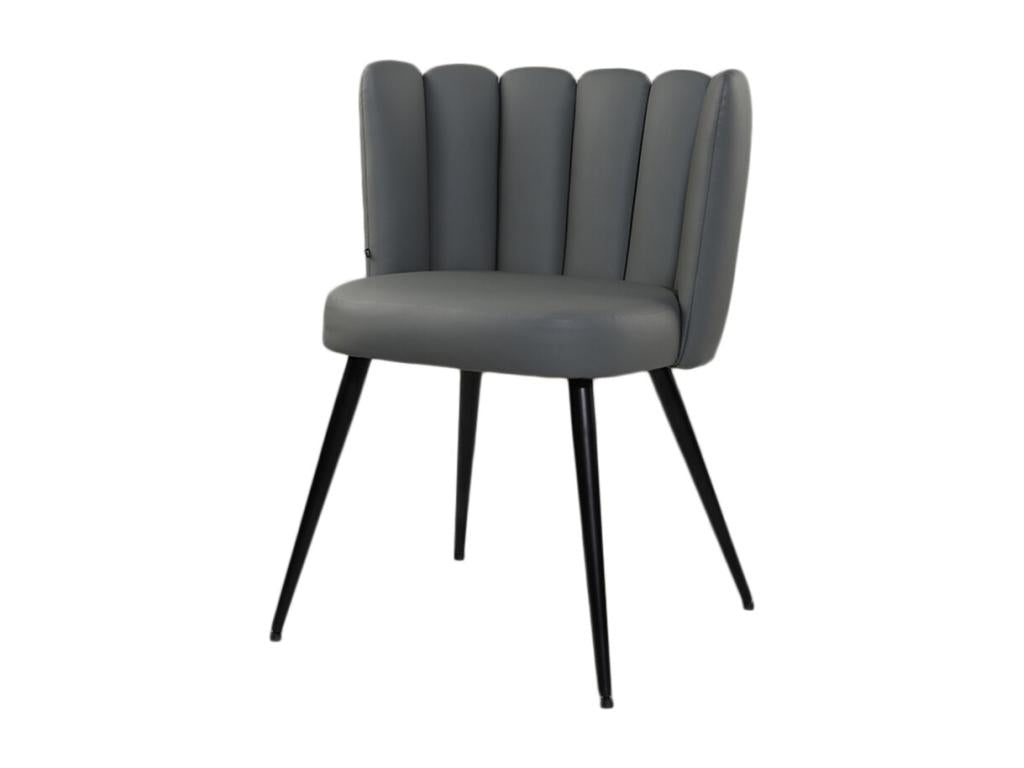 Chair - Grey faux leather - Doucezen
