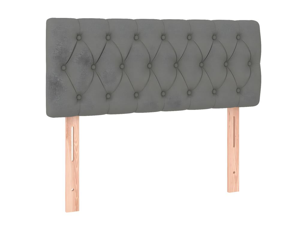 Doucezen bed base with dark grey mattress 120x190cm fabric