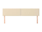 2-piece Cream Headboard Set, 90x5x78/88 cm, Fabric