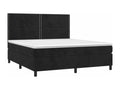 Doucezen bed base with mattress and LED, black, 180x200 cm