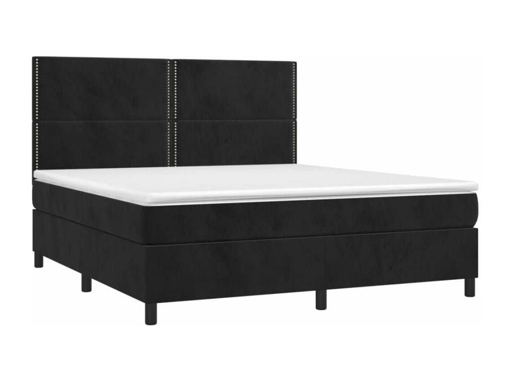 Doucezen bed base with mattress and LED, black, 180x200 cm