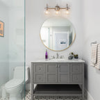 2/3 Light Bathroom Vanity Light Wall Sconce with Glass Shade