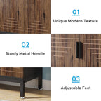 20 Pairs Modern Shoe Storage Cabinet with Doors, 6-Tier Freestanding Entryway Shoe Organizer Rack