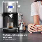 20 Bar Espresso Maker with Milk Frother Steam Wand, Cappuccino and Latte Machine for Household, Coffee Lovers Gift