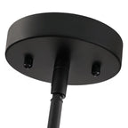 4-Light Rattan Tiered Drum Chandelier Light with Black Canopy - 22'' W