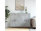 2-piece wall cabinets, concrete grey engineered wood