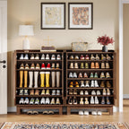 24 Pairs Shoe Storage Cabinet with Door for Entryway Living Room