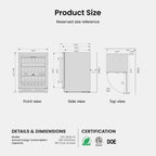 24 Inch Beverage Fridge 140 Can Beverage Refrigerator for Soda Wine Drinks - 24 inch