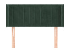 Headboard with wings, Dark Green, 83x16x78/88 cm, Velvet