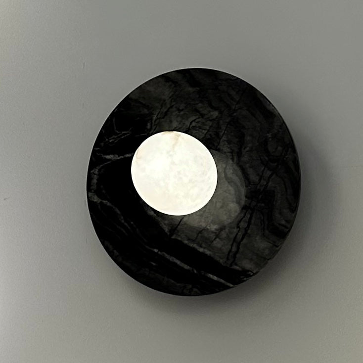 MD230mm Spanish Marble Flat Disc Ceiling / Wall Lamp | Sconces
