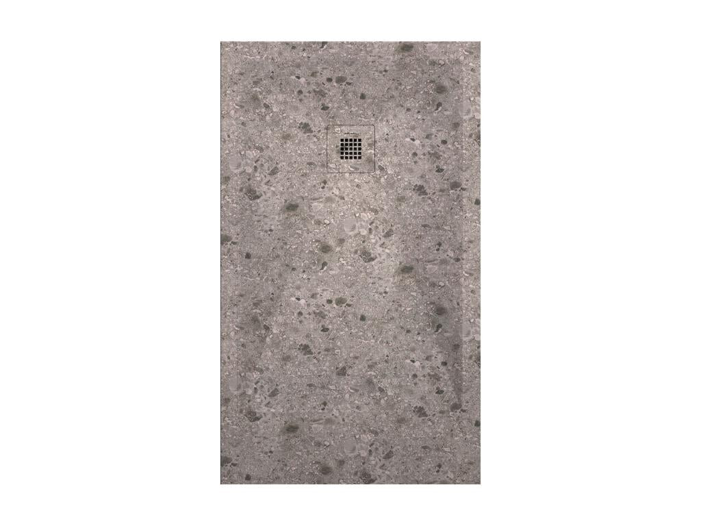Meublita Beige shower tray with smooth finish, Meublita 3D colored grid - 110x70 cm